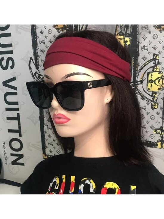 New Authentic Gucci Black Sunglasses GG0034SAN 001